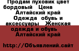 Продам пуховик цвет бордовый › Цена ­ 2 000 - Алтайский край Одежда, обувь и аксессуары » Женская одежда и обувь   . Алтайский край